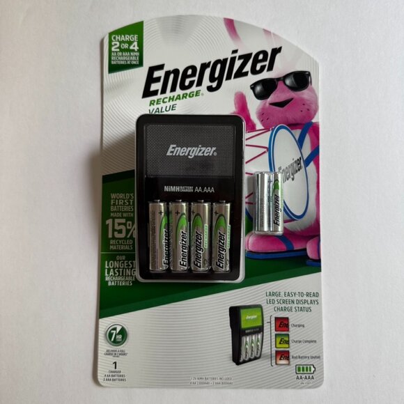 Energizer Rechargeable Battery Kit NiMH Battery Charger AA & AAA - Picture 1 of 8
